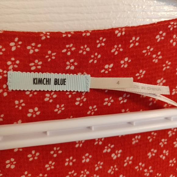 Kimchi Blue orange floral romper size 4 - Picture 4 of 8